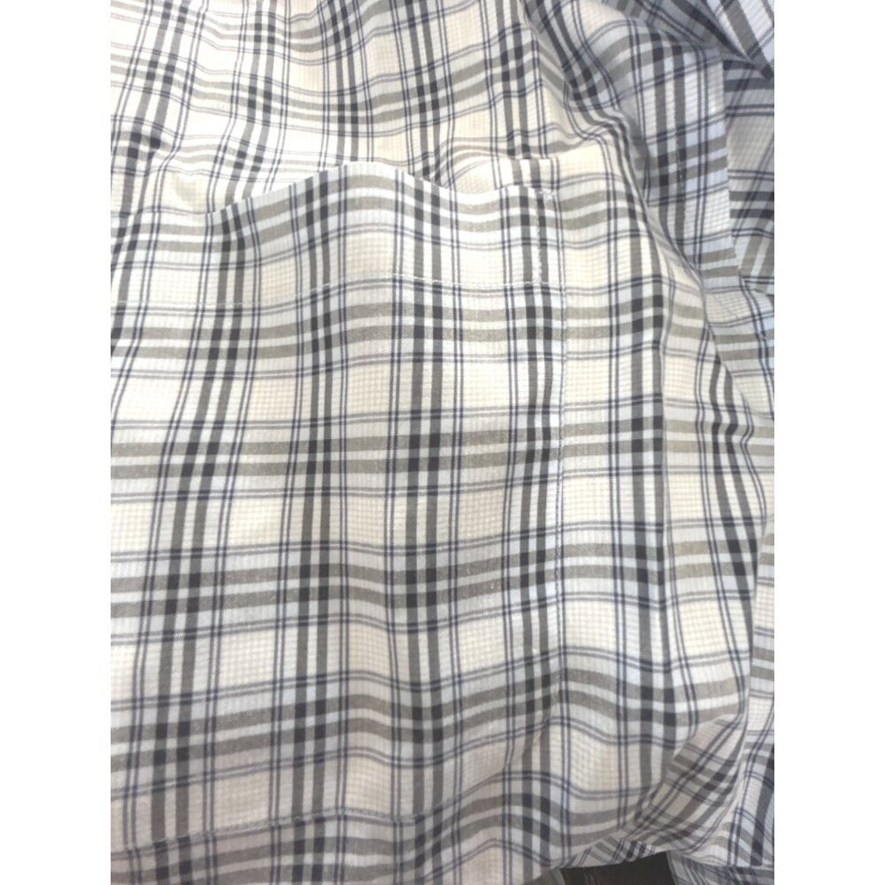 Roundtree & Yorke Easy Care Mens Shirt Button Down Blue Plaid Long Slvs Size XL - Picture 3 of 6